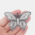 2pcs Antique Silver/Bronze/Verdigris Patina Butterfly Charm Pendant For DIY Necklace Jewelry Making