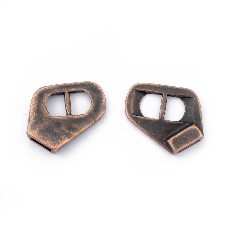 3Sets Antique Copper Buckle Clasp Hook for 10x2mm Flat Leather Cord Jewelry DIY 3Sets Antique Copper Buckle Clasp Hook for 10x2mm Flat Leather Cord Jewelry DIY