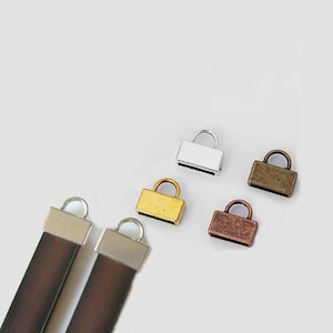 10 Stück Antik Silber Flach Leder Endkappen, 10 mm Flach Leder Verschluss, 10 x 2 mm Flach Leder Zubehör