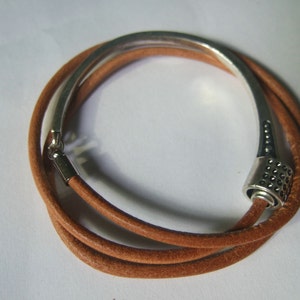 3 Sets Antique Silver Half Cuff Clasp for 3mm Round Leather