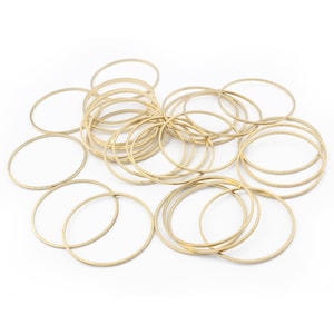 40pcs Brass pendant 30mm Round circle earrings charms 30x1mm Raw brass earrings findings