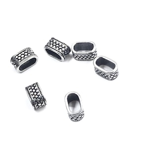 2-10pcs Stainless Steel Dots Sliders Spacer Beads 12x6mm Hole