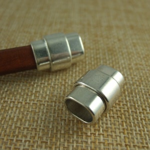 3 Sets Antique Silver Licorice Clasp for 10x6mm Licorice Leather Cord