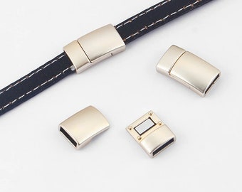 3 Sets Flat Matte Gold Clasps, 10x3mm Hole Clasp For Flat Bracelet Making