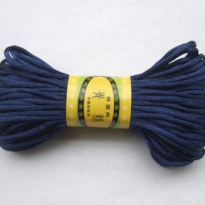 20 Yards Navy Blue Satin Rattail Cord Trim String 2mm