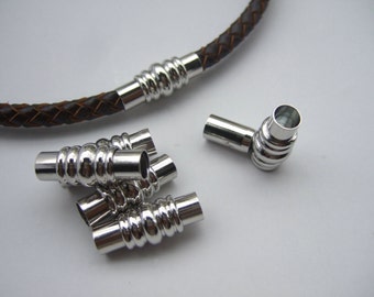 5pcs Clasps 5mm Hole Rhodium Plated Brass Clasp fit 5mm round cord