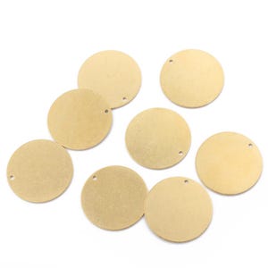10pcs Raw Brass 30x0.8mm Round Stamping Blank Dog Tag Earring Disc Charms Jewelry Findings