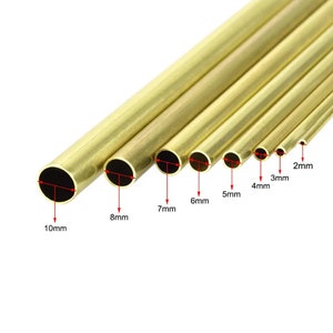 Tubos Himmeli de latón, cuentas redondas Himmeli para hacer tú mismo, 2/3/4/5/6/7/8/10 mm, tubos circulares geométricos para plantas de aire