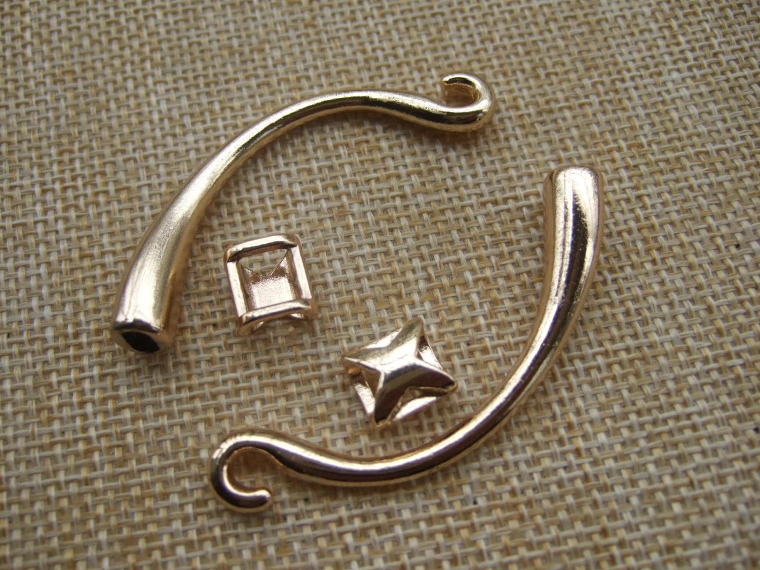 5 Sets Half Cuff Hook Clasp Bracelet Finding KC Gold Plated Etsy Canada