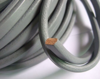 10x6mm Grey Licorice Leather Cord for bracelet