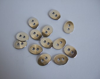 10pcs Stainless Steel Button Fastener For Wrap Bracelets 2mm Hole Fit 1.5mm Leather Cord