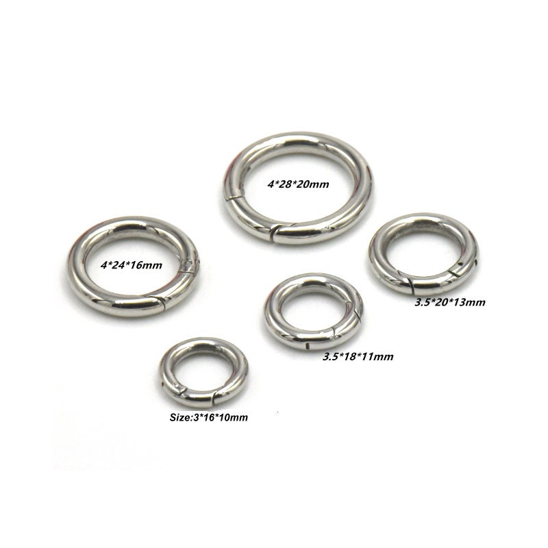Spring Lock For Rings Stainless Steel Opening Ring Spring Clasp Connectors Lock Buckle ...