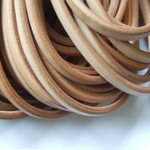 Natural Licorice Leather Cord, finding, jewelry supplies, leather for bracelet image 1