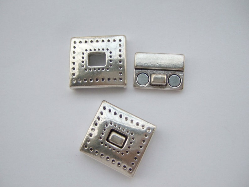 3 Sets Antique Silver 20x2mm Clasp With Safety Lock Etsy