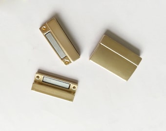 2 Sets  30x3mm Hole Flat Leather Clasp Leather bracelet clasps