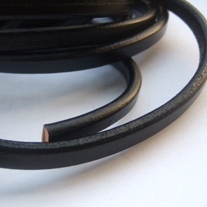 Zwart 10 x 6 mm dropleren koord, echt dropleren koord voor het maken van armbanden