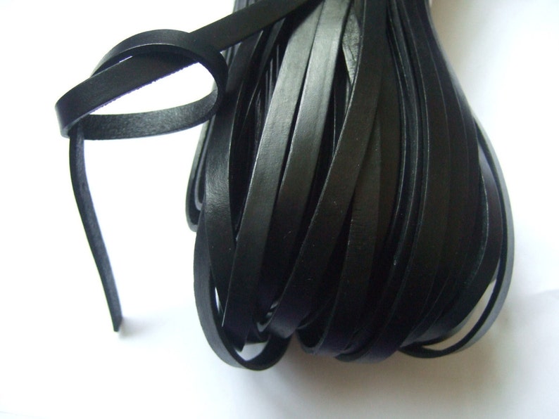 1 Meter 5x2mm Genuine Leather Cord Flat Leather Cord Black Etsy Australia