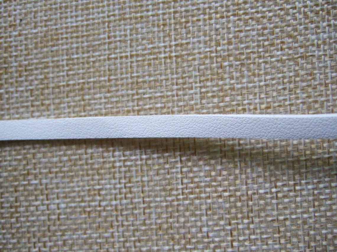 1 Meter 5x2mm Flat faux suede leather cord 5mm flat white PU | Etsy