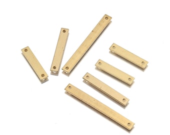 20pcs 4x16mm 4x25mm 4x30mm 4x38mm Flat Bar Connector Rectangle Raw Brass Tags Stamping Blanks Connectors