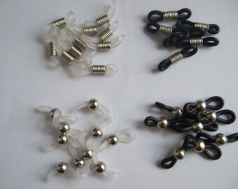 20pcs Eye Glasses Spectacle Chain Strap Holder Rubber Loop Ends 21x4mm