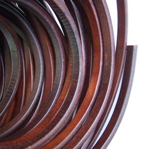 Red Brown licorice leather 10x6mm Licorice leather cord