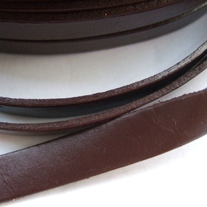 1 Yard 15 mm brunt platt lädersnöre 15 x 2 mm