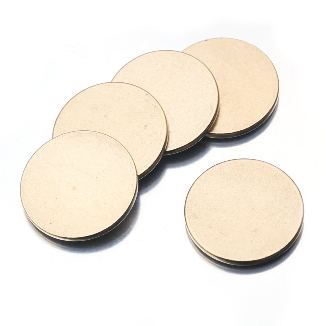 5 Brass Round Disc 1 Blanks 25mm Round Raw Brass Coin Etsy