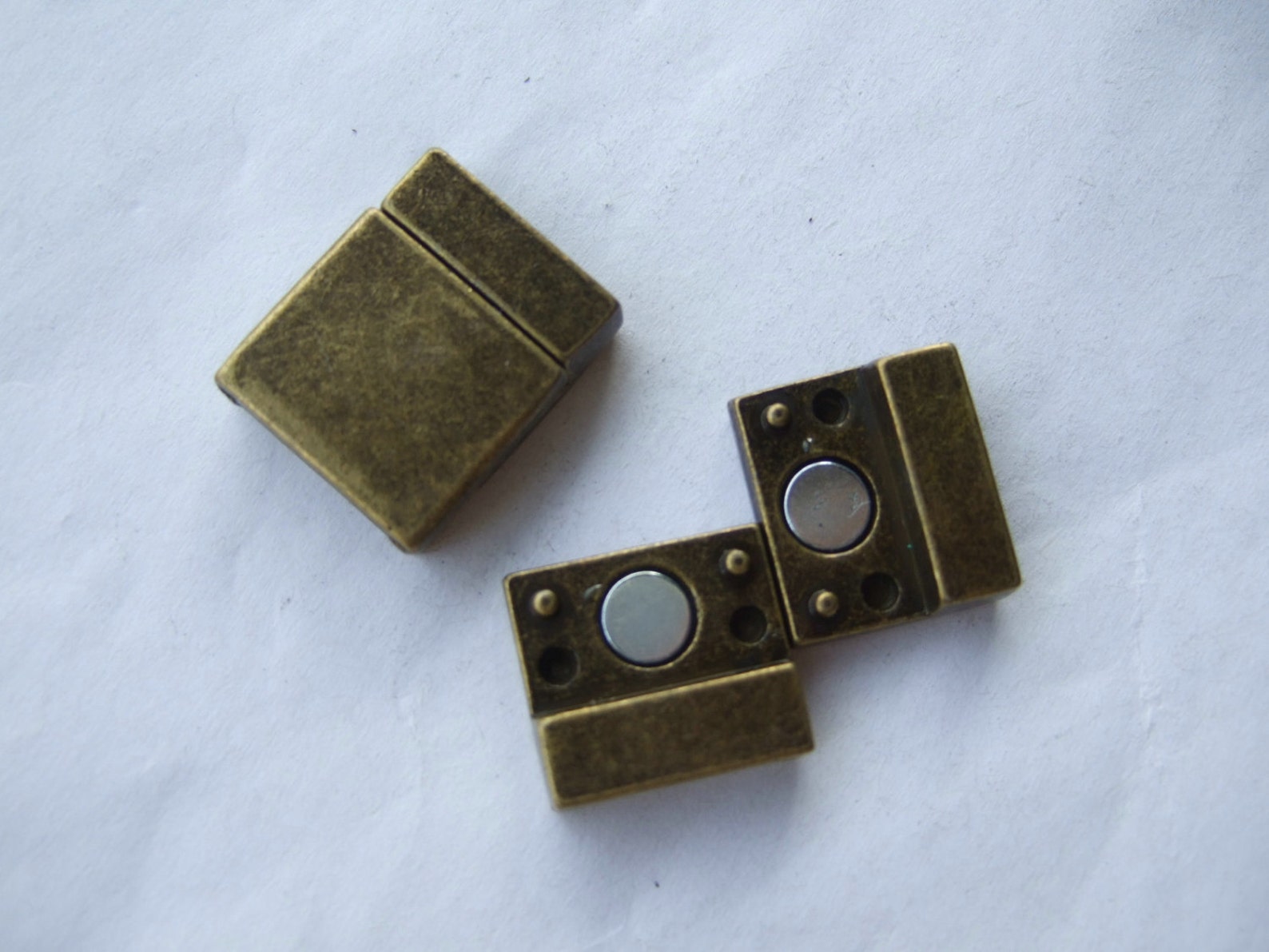 3 Sets Flat Clasp 13mm Flat Leather Bracelet Clasps Etsy