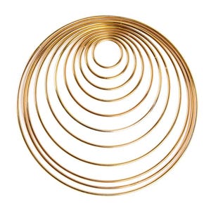 Gold Tone Weld Circle Ring Charms 35-200mm , Metal IRON Circle Loop Connectors for Jewelry Making Findings