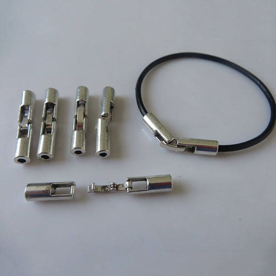 3Sets Antique Gold Snap Button Clasp For 6mm Round Leather Cord Bracelet Finding