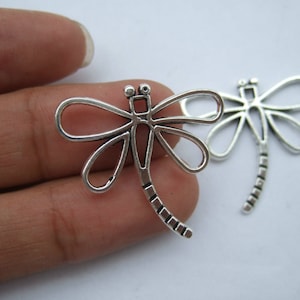 Bulk 20 Antique Silver Dragonfly Charms Pendant 30x28mm