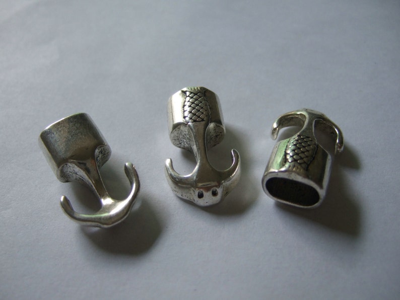 5pcs Antique Silver Bracelet Hook Clasps for 5mm round leather Etsy