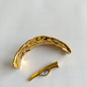 2 Sets Antique 24K Gold Hammered Half Cuff Bracelet Finding for multi strand leather