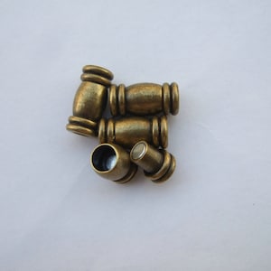 10pcs Antique Bronze 4mm round Clasp for Round Leather Cord up to 4mm