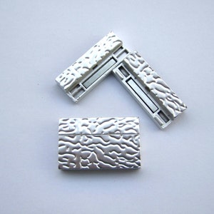 3 Sets Flat Magnetic Clasp 35x3mm Embossed Clasp for up to 35mm flat leather bracelet making image 3