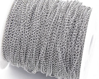 5 Meters Stainless Steel Necklace Tail Chains For DIY Jewelry Findings Making Materials Handmade Supplies