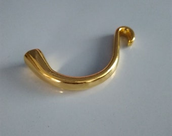 3pcs Gold Plated Hook Clasp Half Cuff Bracelet Findings for 5mm round leather cord