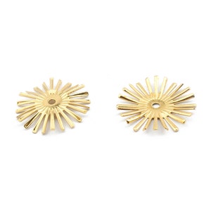 10 Brass Flower Charms , Flower Shaped Raw Brass Pendant, Earring Findings 25.5x25.5mm DZ3294