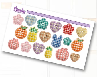 Vilten knoopjes stickers | Junk Journal | Scrapbook | Planner