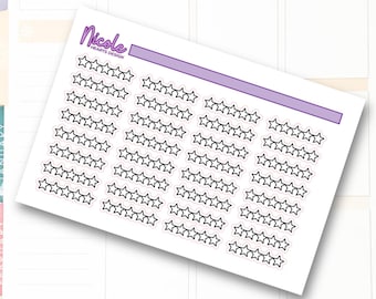 Vijfsterren boekbeoordelingsstickers | Junk Journal | Scrapbook | Planner