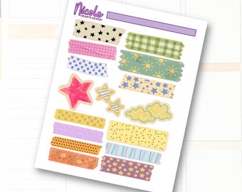 Washi tape stickers | Junk journal | Scrapbook | Planner
