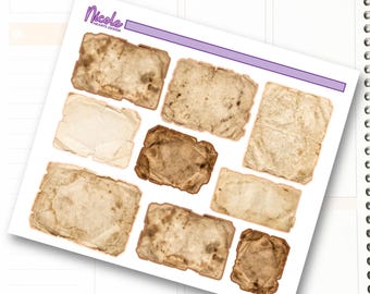Gescheurd Papier II Stickers | Junk Journal | Scrapbook | Planner