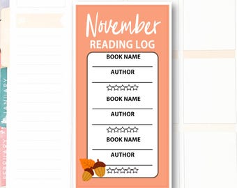 November Leeslogboek Sticker | Junk Journal | Scrapbook | Planner