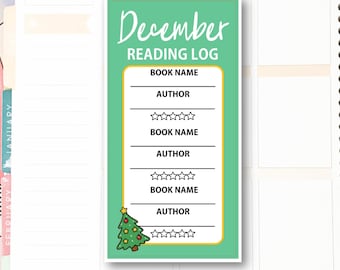 December leeslogboek sticker | Junk Journal | Scrapbook | Planner
