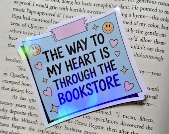 The Way to my Heart is Through the Bookstore Sticker | Junk Journal | Scrapbook | Planner