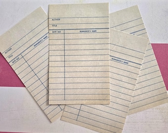 Library Card Stickers | Junk Journal | Scrapbook