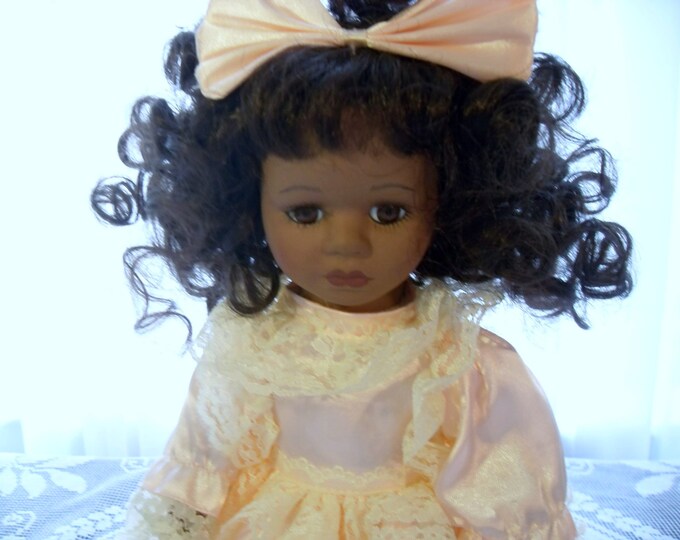 Vintage Black Porcelain Doll Composition Doll African Etsy