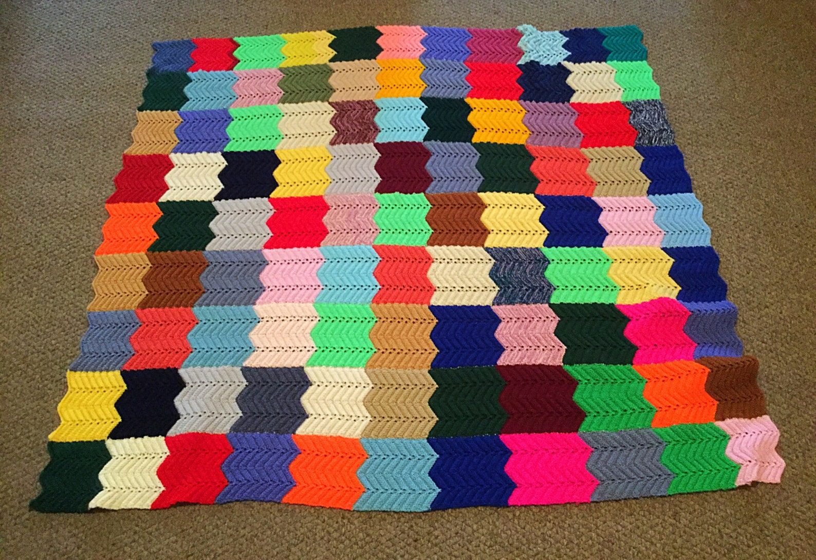 Vintage Knitted Blanket Patchwork Knitted Blanket Knitted Etsy UK