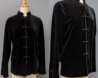 New Manadarin Collar Beaded Velvet Jacket Size 10 to 20