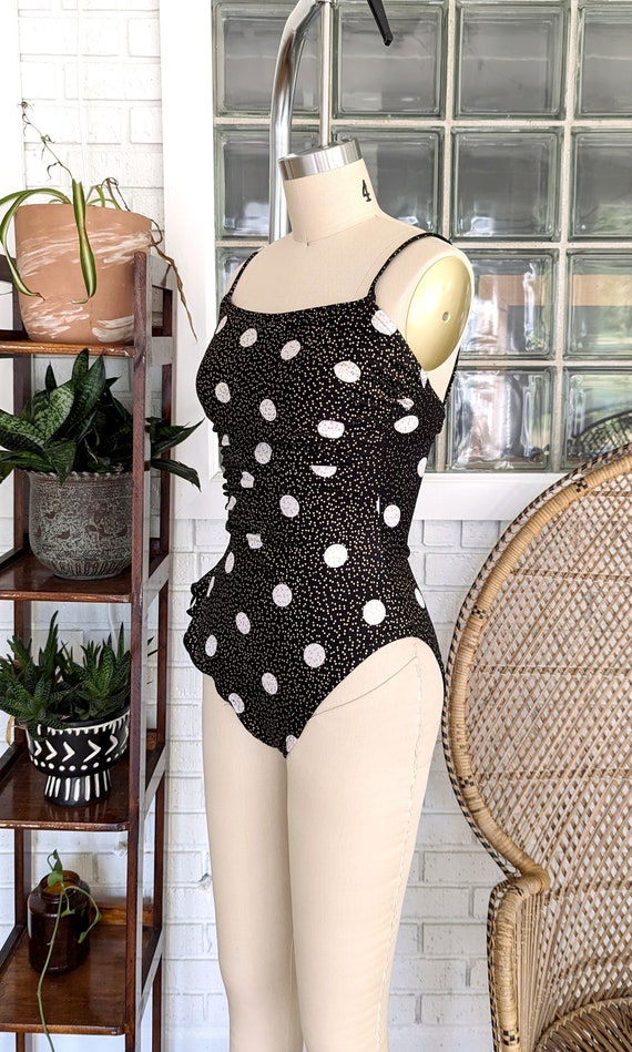 Sirena/Black & Gold One Piece SwimSuit/Polka Dot … - image 2